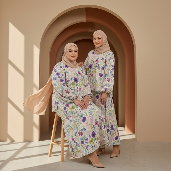 Suri Kurung Set - Beige