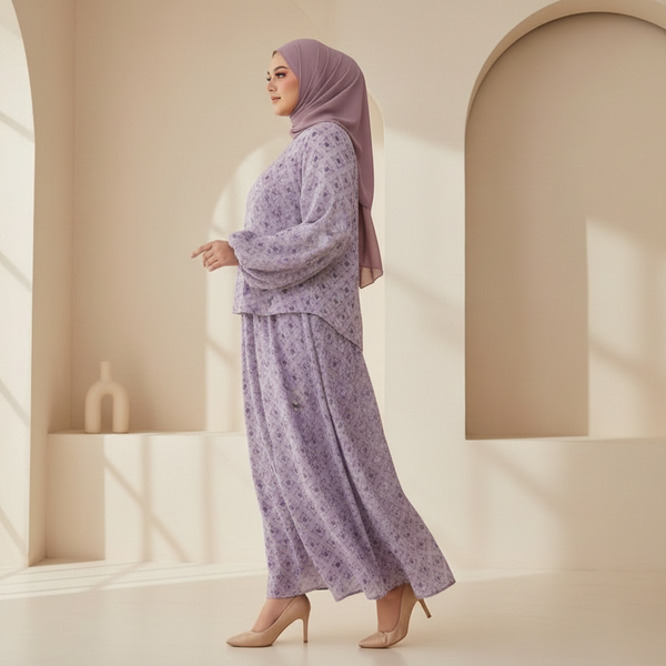 Suri Kurung Set - Lilac