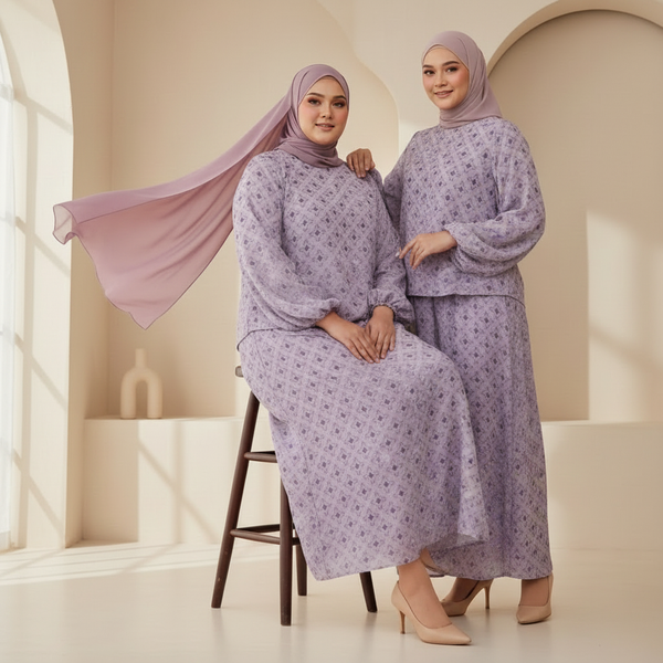 Suri Kurung Set - Lilac