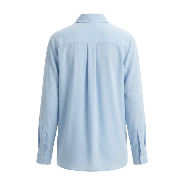 Mira Linen Blouse - Pastel Blue