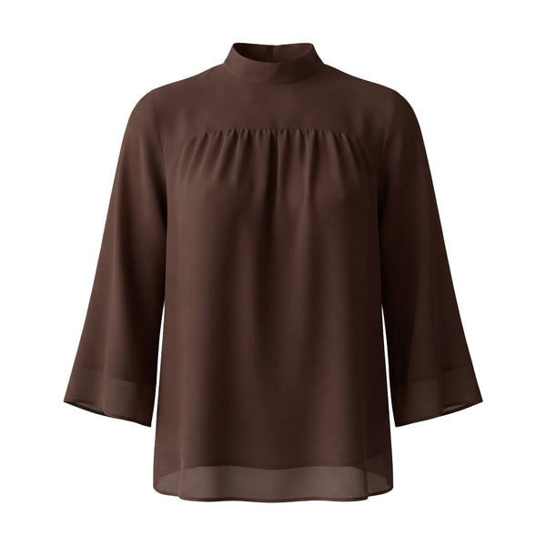 Lembayung Blouse - Brown & Ayla Skirts - Beige (Sold Separately)