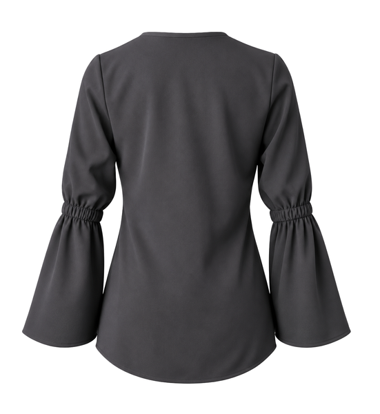 Bayang Blouse - Black & Ayla Skirts - Grey (Sold Separately)