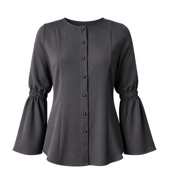 Bayang Blouse - Black & Ayla Skirts - Grey (Sold Separately)