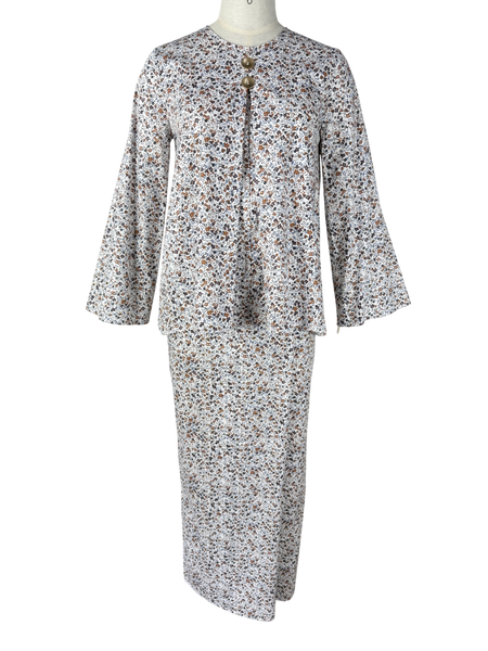 Embun Kurung FR pleat Set - White