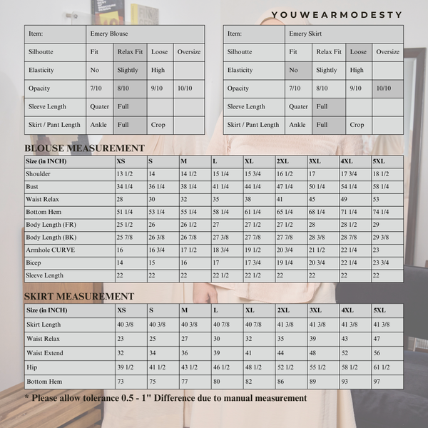 Emery Feminine Blouse & Skirt - Lime/Off White