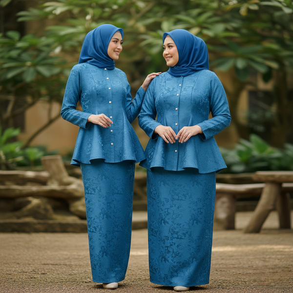Juwita Tapered Kurung Set - Teal