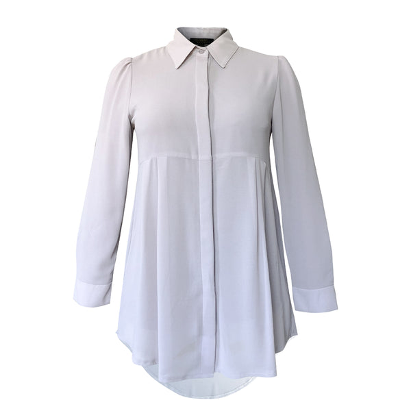 Basic Hi-Low Chiffon Flare Blouse - Bright