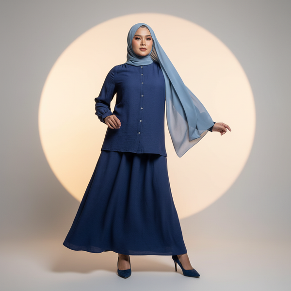 Nara Blouse & Skirt - Navy (Sell Separately)