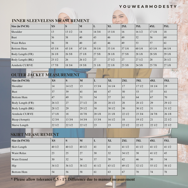 Olivia Elegant 3 Pcs Set - Teal with Off White Inner