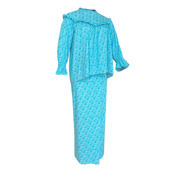 Shamra Kurung Set - Turquoise Wave