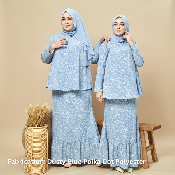 Jawhara Flare Kurung Set – Polka Dot