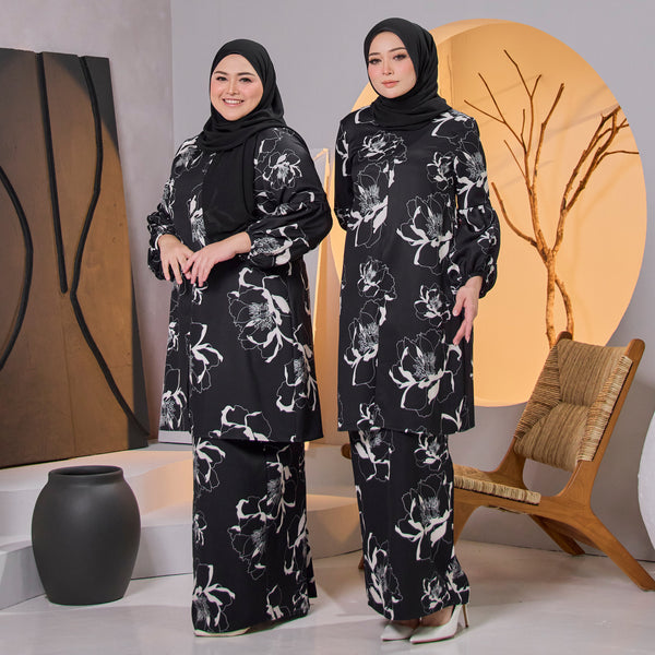 Kaashif Kurung Set -  Black
