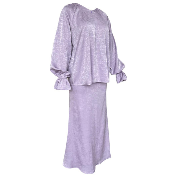 Atazaz Jacquard Kurung Set - Maroon