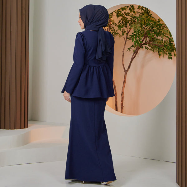 Orkid Kurung Mermaid Set - Navy Blue