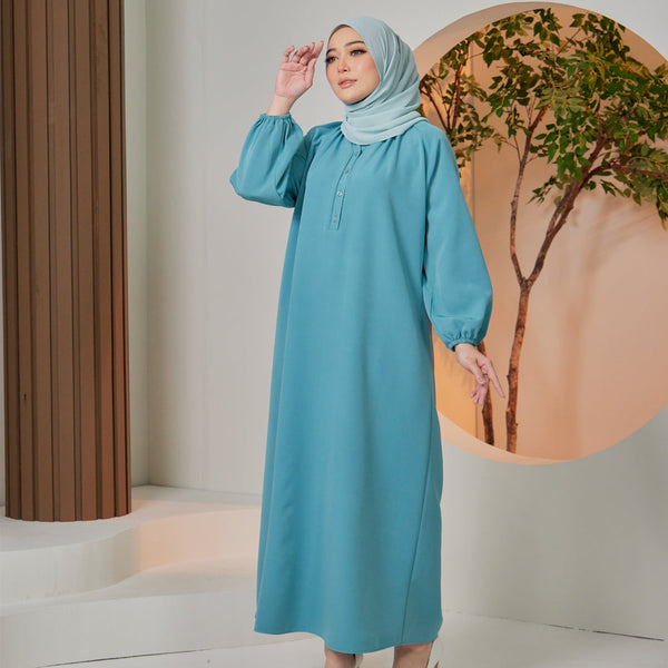 Petunia Raglan Jubah - Teal