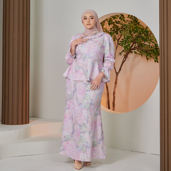 Allamanda Kurung Mermaid Set - French Lilac