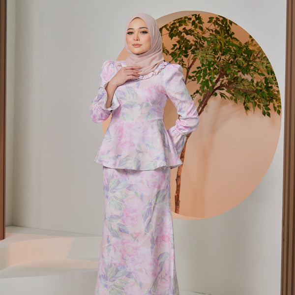 Allamanda Kurung Mermaid Set - French Lilac