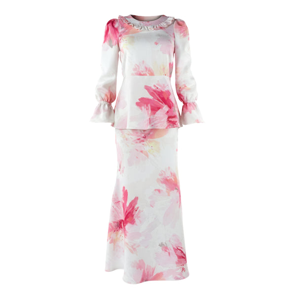 Allamanda 3.0 Kurung Mermaid Set - Pink Flower
