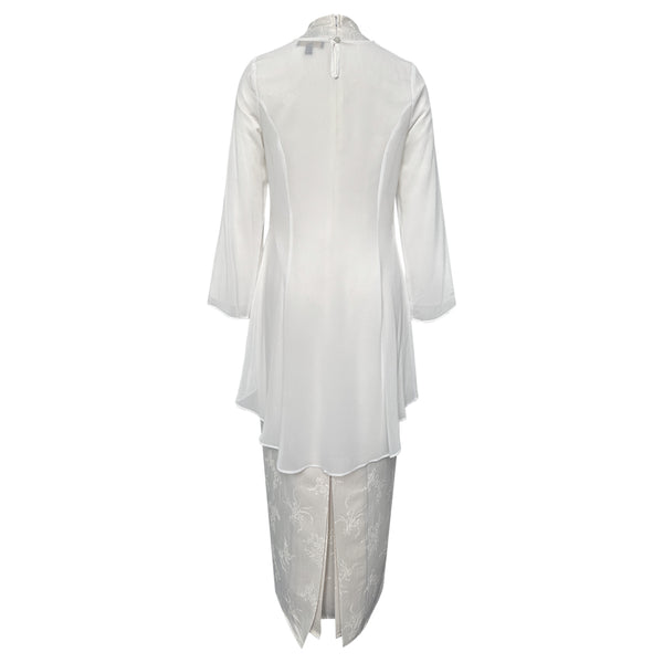 Petra Brocade Maxi Dress - Off White