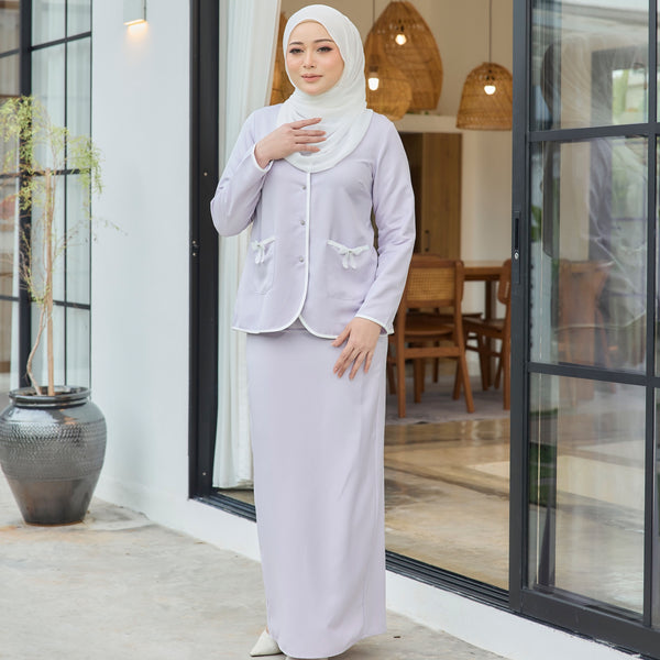 Damir Tapered Kurung Set - Lilac