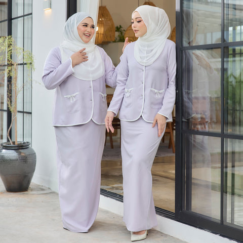 Damir Tapered Kurung Set - Lilac