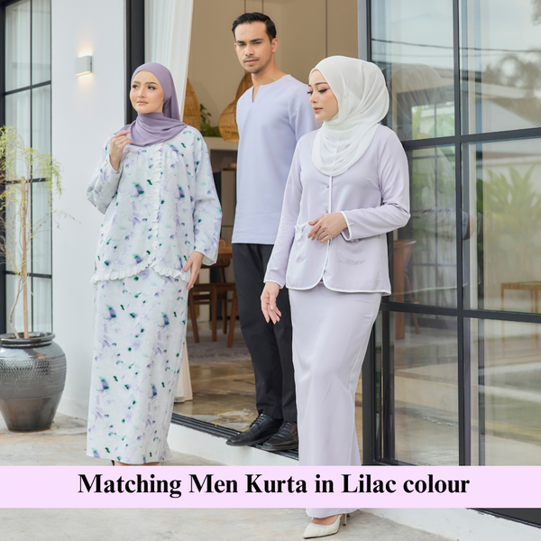 Damir Tapered Kurung Set - Lilac