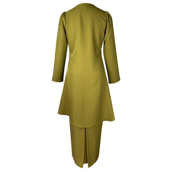 Eldar Tunic Tapered Kurung Set - Olive