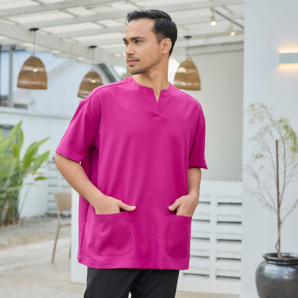 Arman Men Kurta - Fuchsia