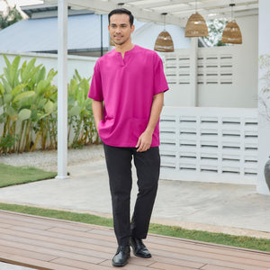 Arman Men Kurta - Fuchsia