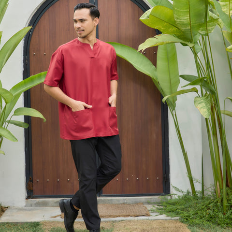 Arman Men Kurta - Maroon