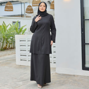 Lunar Mermaid Kurung Set - Black