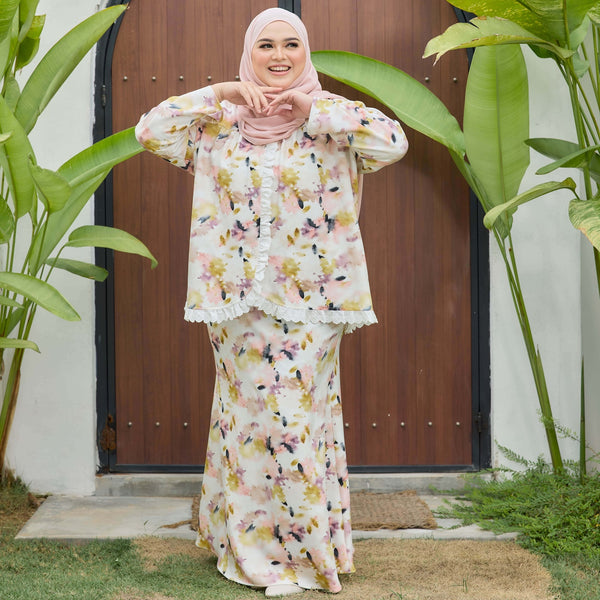 Karima Mermaid Kurung Set - Water Floral