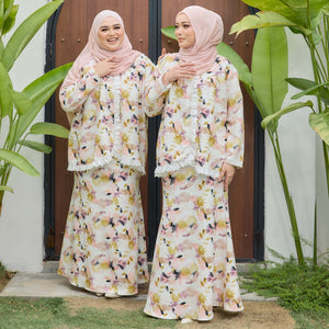 Karima Mermaid Kurung Set - Water Floral