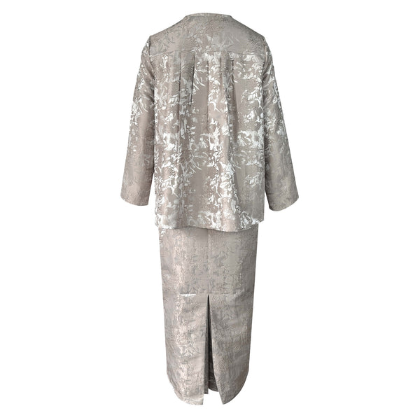 Ishan Tapered Kurung Set - Taupe