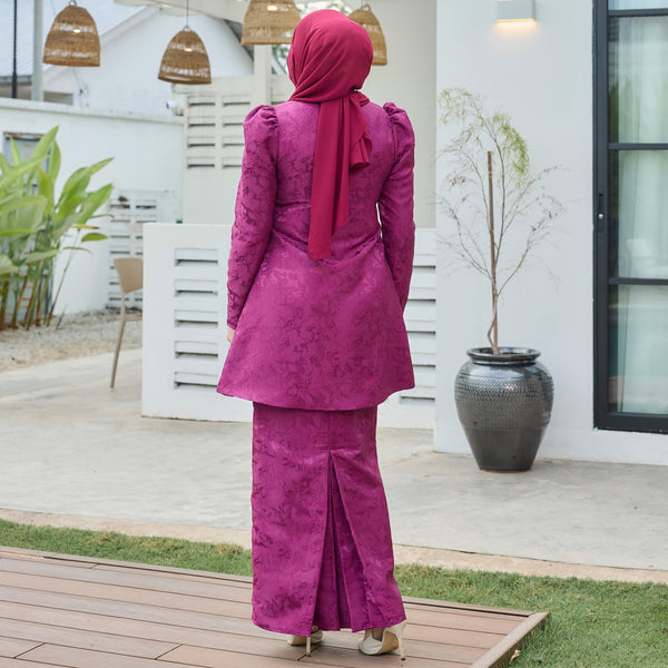 Rucci Tapered Kurung Set - Berry Purple