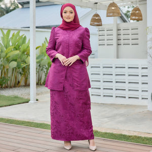 Rucci Tapered Kurung Set - Berry Purple