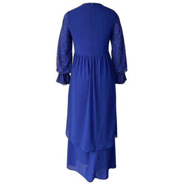 Sapna Lace Mermaid Kurung Set - Royal Blue