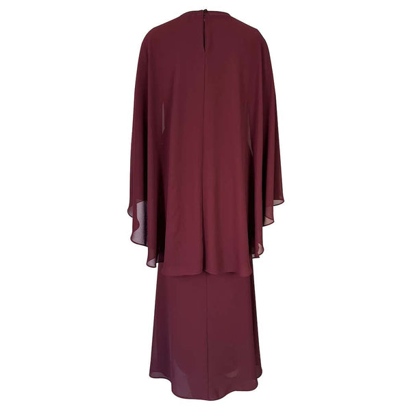 Khushi Mermaid Kurung Set - Plum/Burgundy
