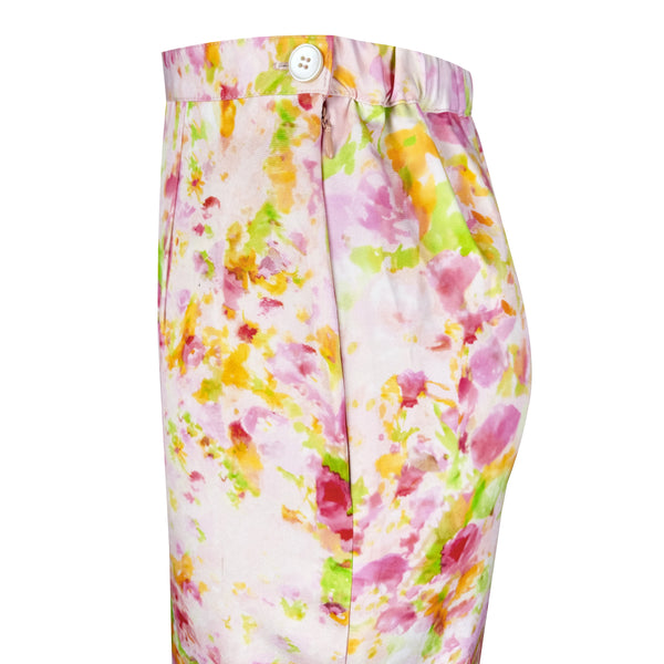 Hafya Tapered Kurung Set - Salmon Pink Flower