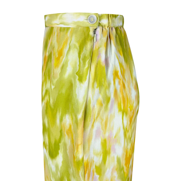 Basira Kurung Mermaid Set - Lime Abstract [PreOrder]