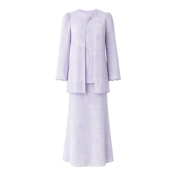 Basira Kurung Mermaid Set - Lilac