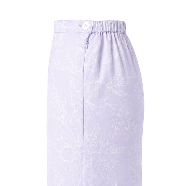 Basira Kurung Mermaid Set - Lilac