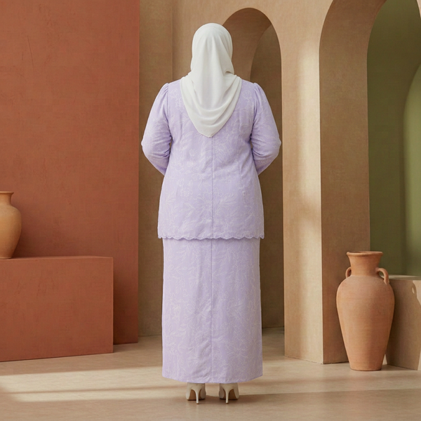 Basira Kurung Mermaid Set - Lilac