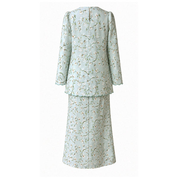 Basira Kurung Mermaid Set - Mint