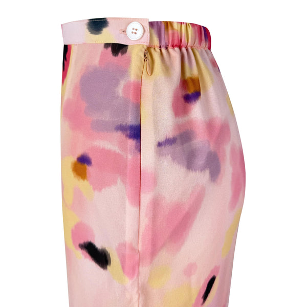 Basira Kurung Mermaid Set - Pink Abstract [PreOrder]