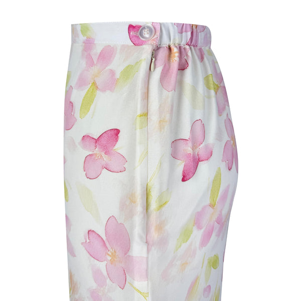 Rawda Kebaya Kurung Set - Beige Pink Flower