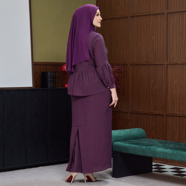 Ekisha KurungTapered Set - Plum