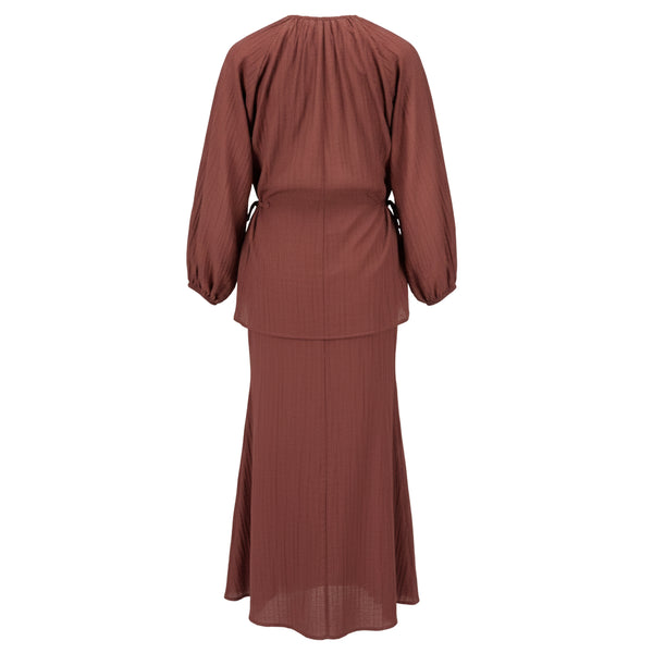 Mishti Kurung Mermaid Set - Brick