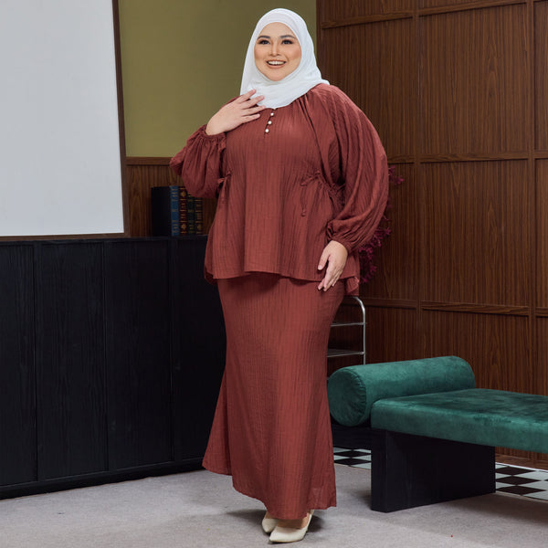 Mishti Kurung Mermaid Set - Brick