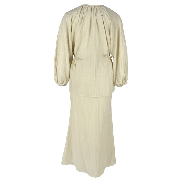 Mishti Kurung Mermaid Set - Soft Yellow